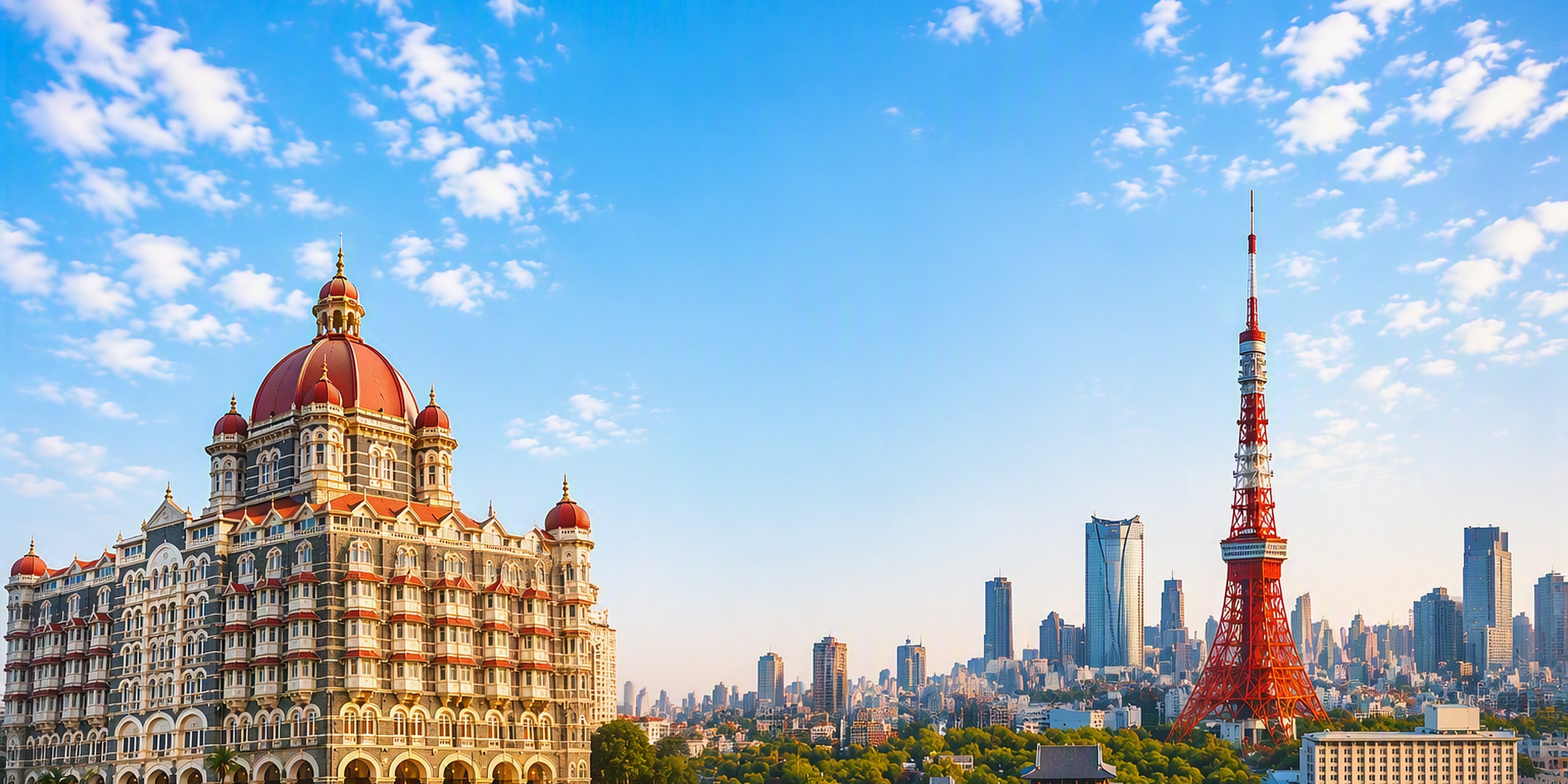 Bridging Japan and India - Taj Mahal Palace Mumbai and Tokyo Tower